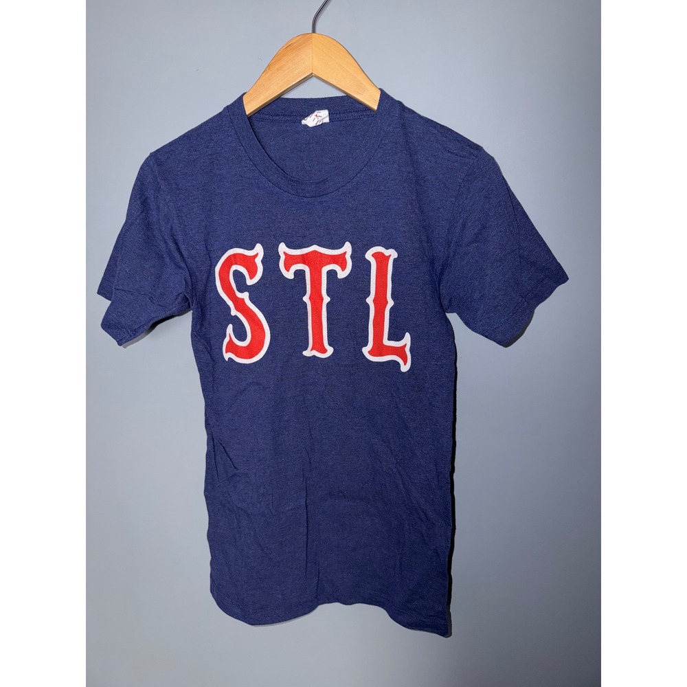 Charlie Hustle STL‎ T Shirt Navy Blue Short Sleeve Graphic Tee Mens Womens XS